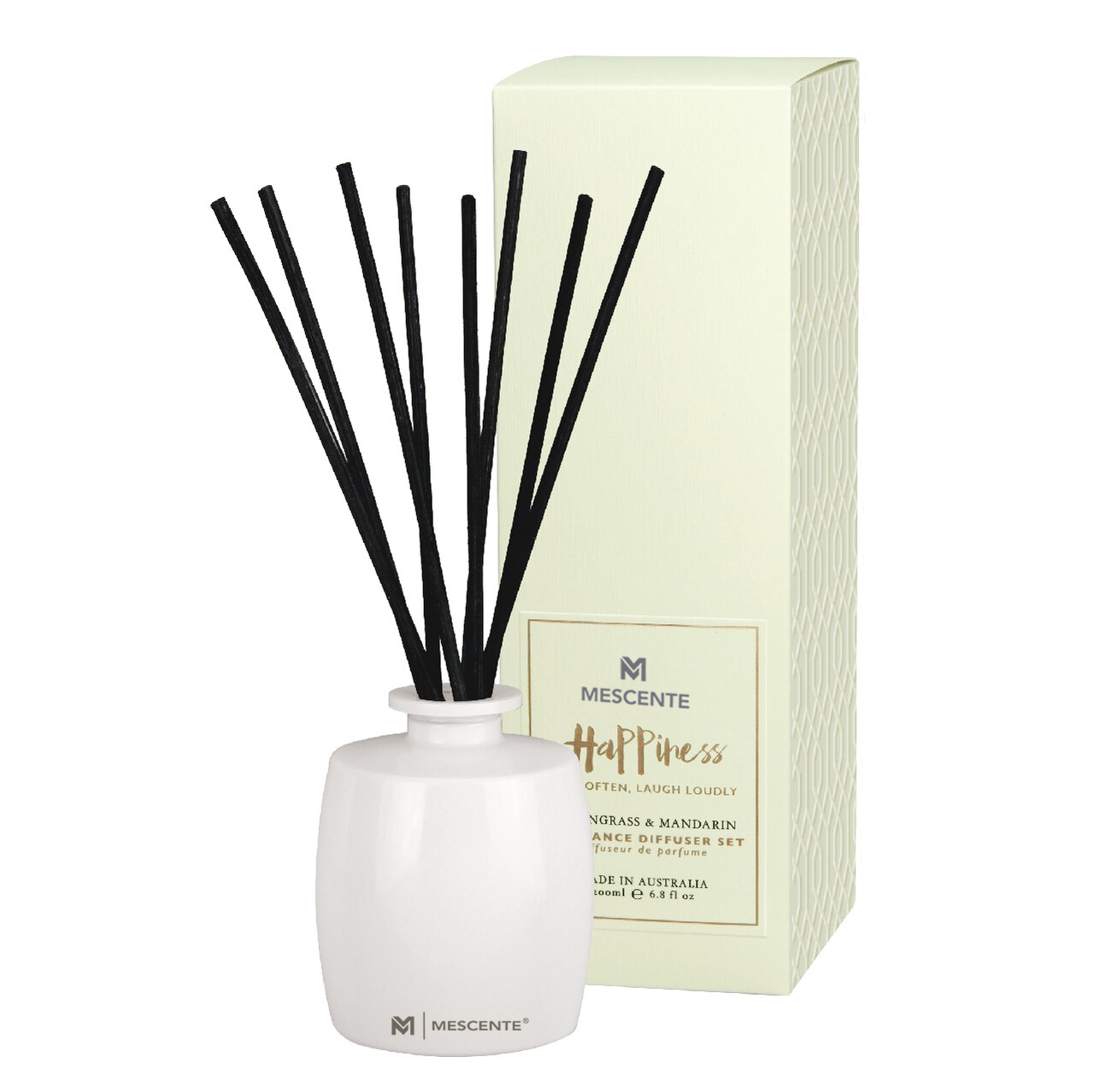 M&Scent Большая стеклянная бутылка Товары для дома Арома-диффузор Подарочный набор с палочками из ротанга