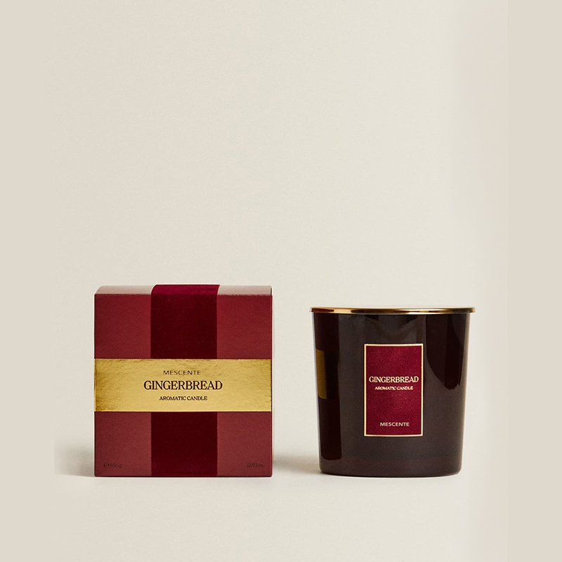 M&Scent Custom Luxury 3 фитиля Свечи Персонализированная частная торговая марка Черная матовая стеклянная ароматическая свеча