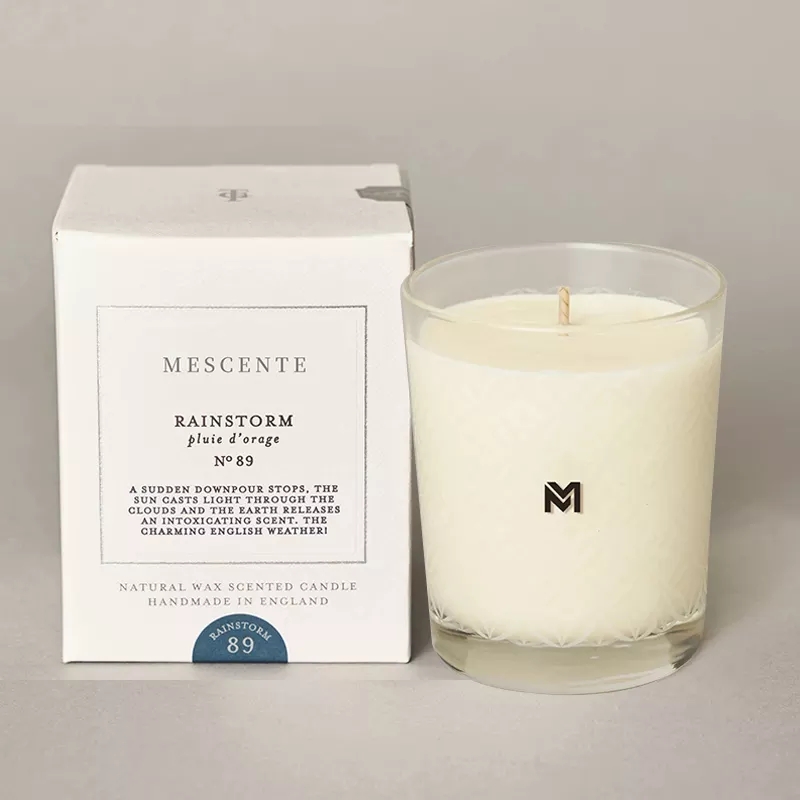 Оптовая продажа M & Scent, новые роскошные рождественские хрустальные банки под частной маркой, ароматическая соевая свеча Керцена с крышкой