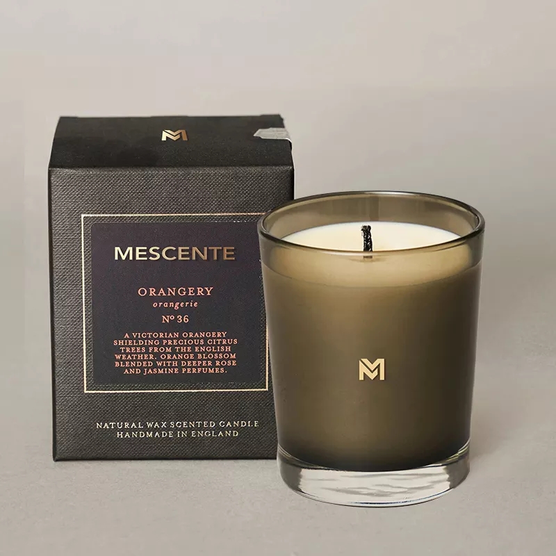 Оптовая продажа M & Scent, новые роскошные рождественские хрустальные банки под частной маркой, ароматическая соевая свеча Керцена с крышкой