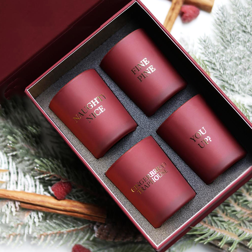 Роскошная частная торговая марка M&Scent, декор для дома, ароматические ароматические свечи, подарочный набор из 4 штук.