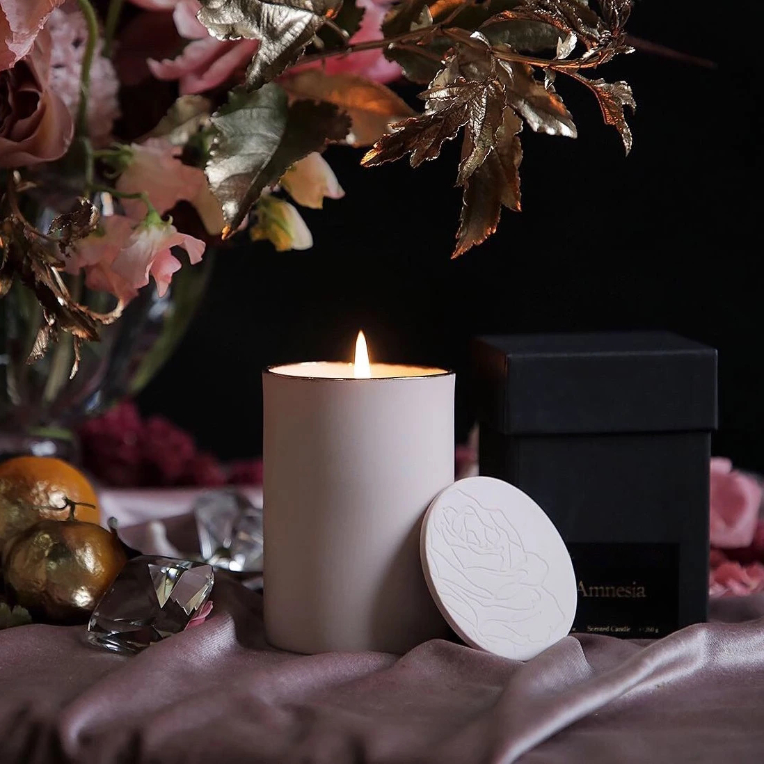 M & Scent оптовый стеклянный стеклянный подсвечник, дешевые ароматические ароматические масляные свечи, подарочный набор с логотипом