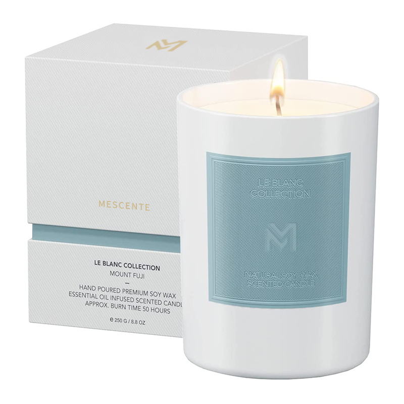 Оптовая продажа M & Scent на заказ Роскошные черные стеклянные банки Рождественские наборы соевых восковых свечей для ароматерапии