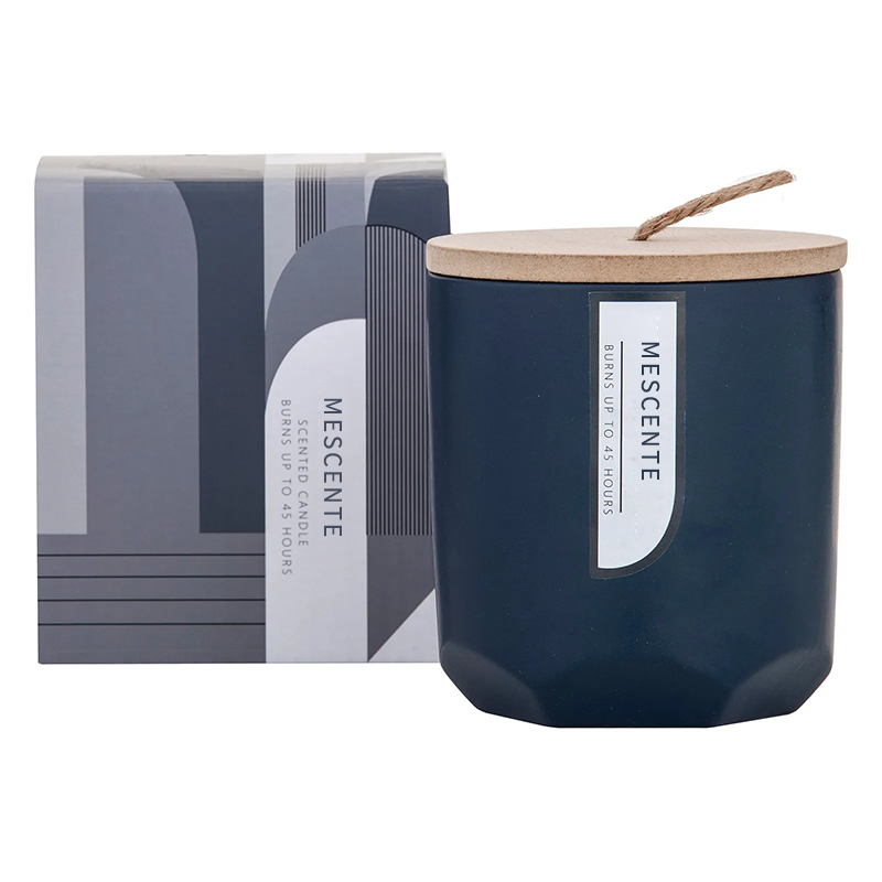 M&Scent Custom Luxury представляет свой собственный производитель соевых свечей с ароматом деревянного фитиля в стеклянной банке.