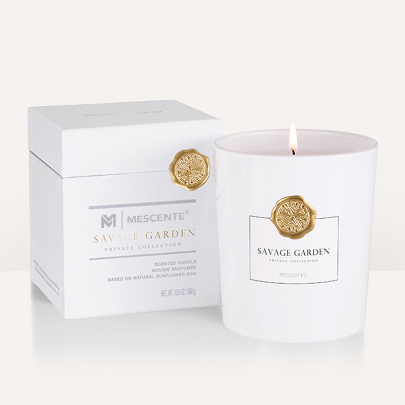 Роскошные декоративные стеклянные банки M&Scent под частной торговой маркой, ароматическая свеча из соевого воска