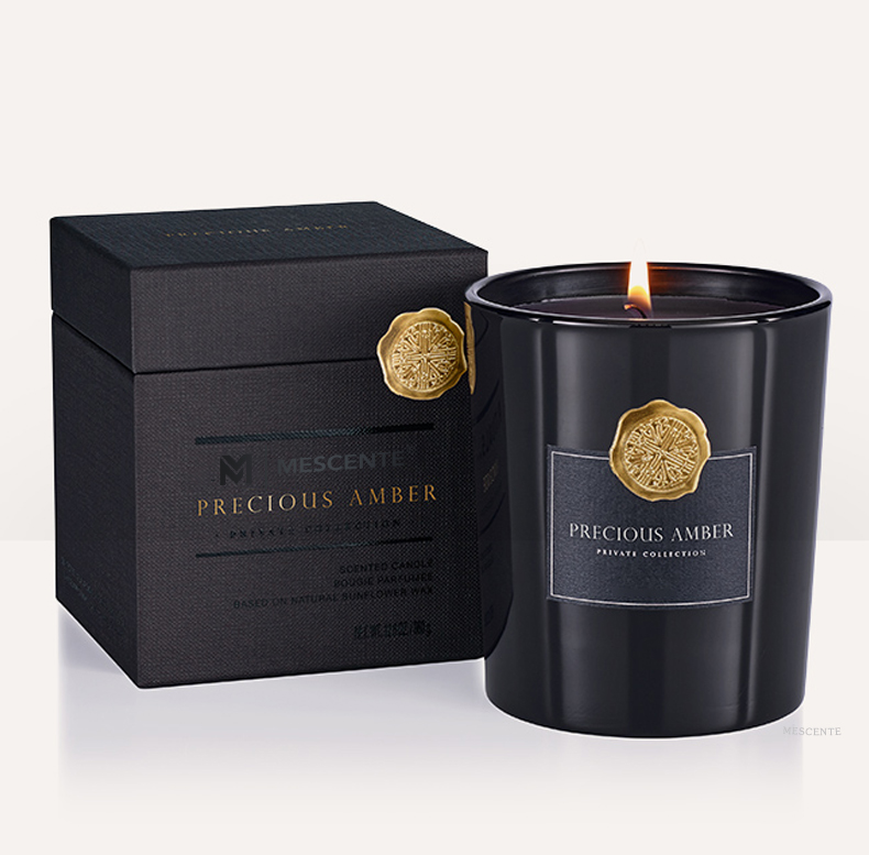 Роскошные декоративные стеклянные банки M&Scent под частной торговой маркой, ароматическая свеча из соевого воска