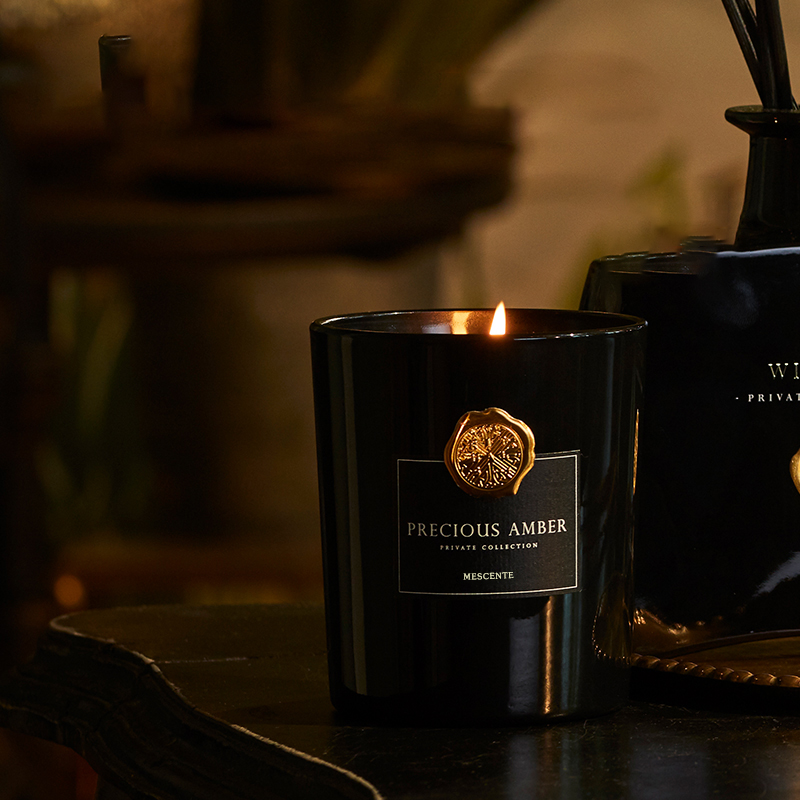 Роскошные декоративные стеклянные банки M&Scent под частной торговой маркой, ароматическая свеча из соевого воска