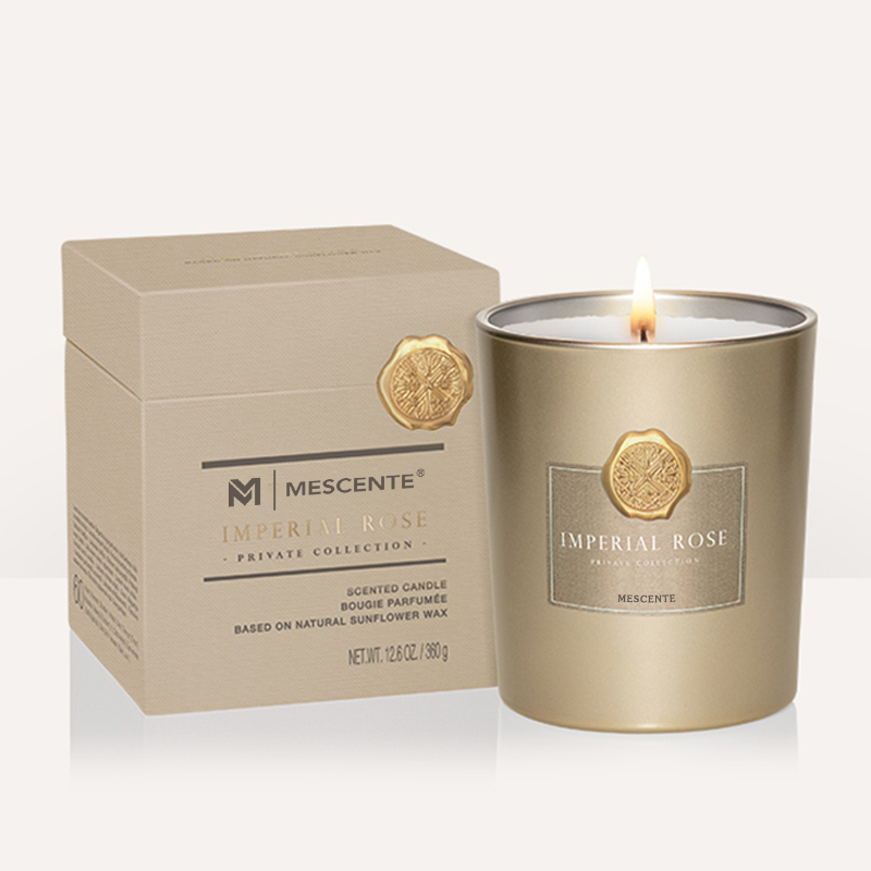 Роскошные декоративные стеклянные банки M&Scent под частной торговой маркой, ароматическая свеча из соевого воска