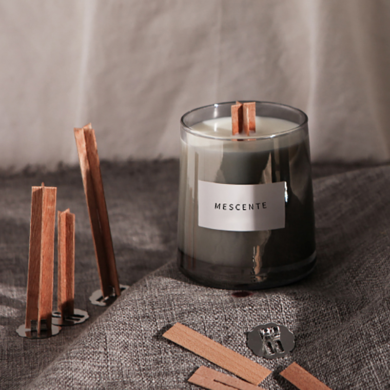Роскошные стеклянные банки M & Scent, хрустальные деревянные фитили, ароматические свечи из соевого воска, свадебные свечи.