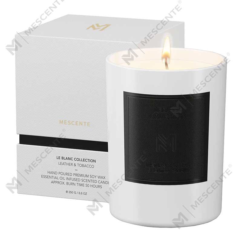M & Scent оптовая продажа на заказ Роскошные черные стеклянные банки Рождественские наборы соевых восковых свечей для ароматерапии