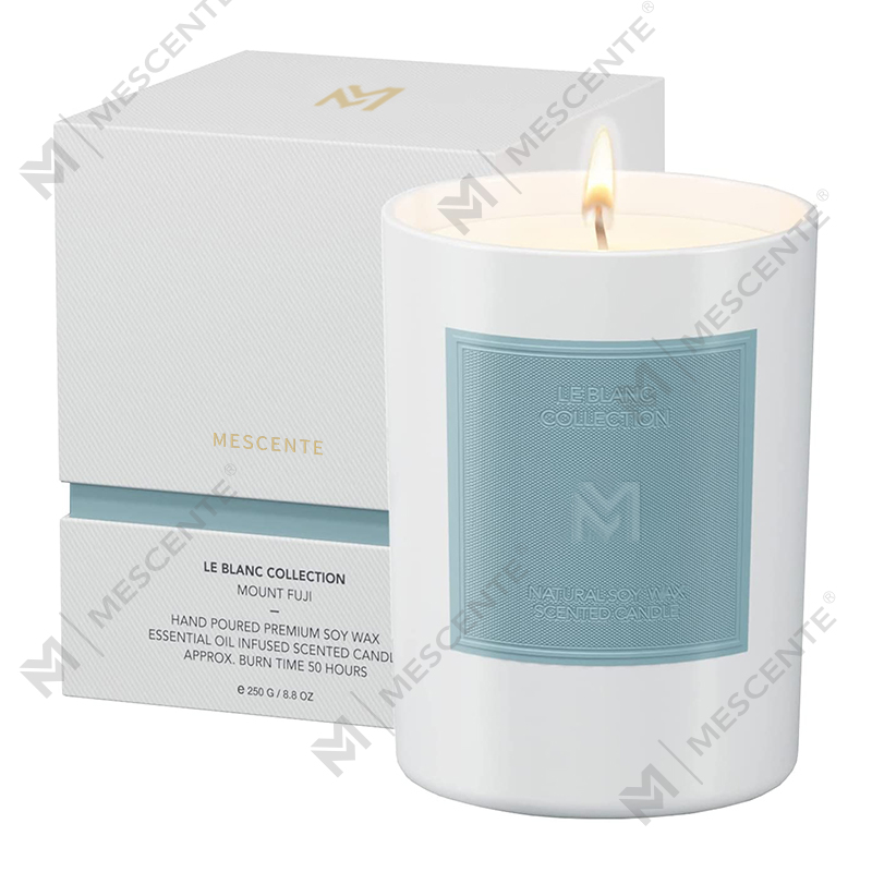 M & Scent оптовая продажа на заказ Роскошные черные стеклянные банки Рождественские наборы соевых восковых свечей для ароматерапии