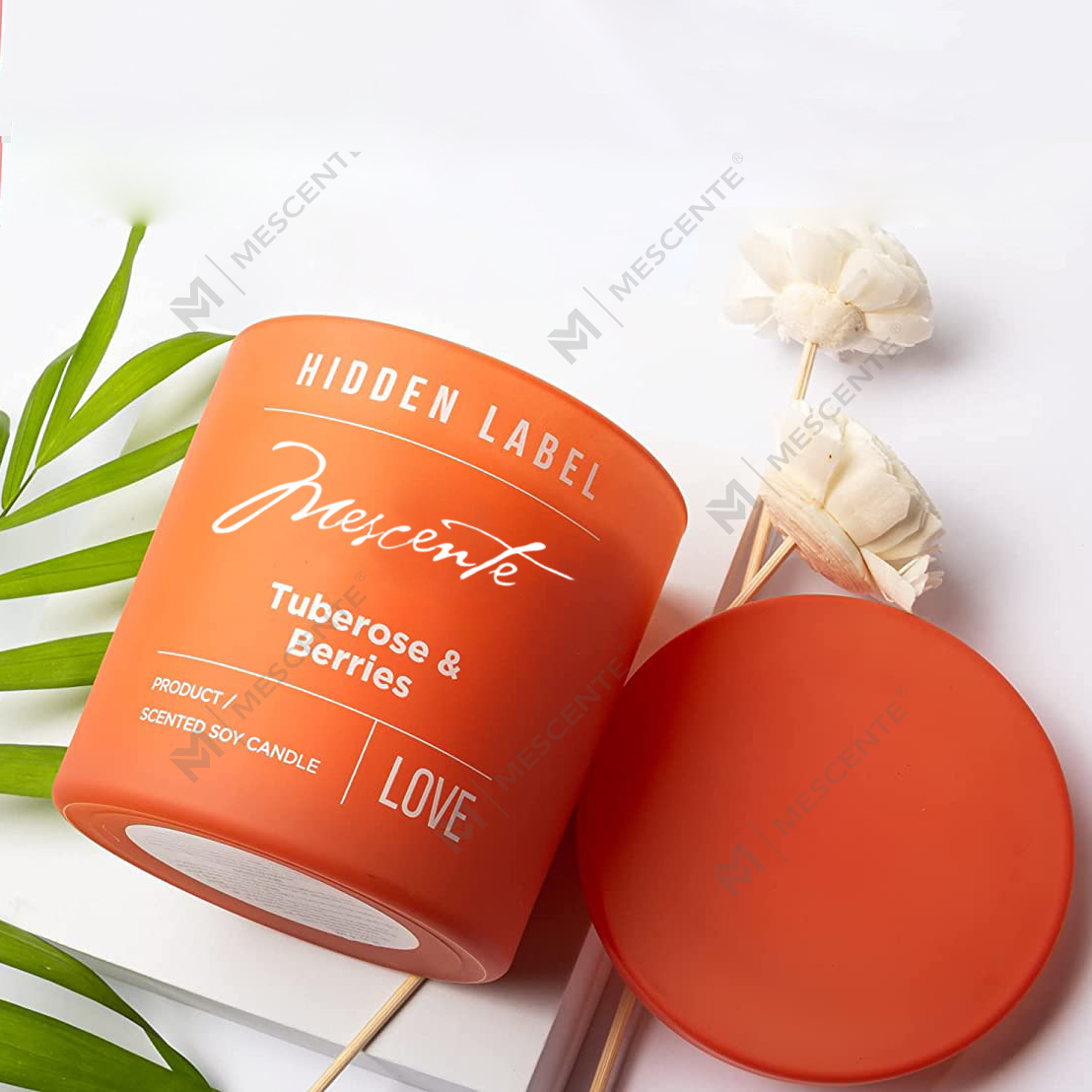 M&Scent оптовая роскошная частная торговая марка в черных банках ароматические свечи из соевого воска с кристаллами
