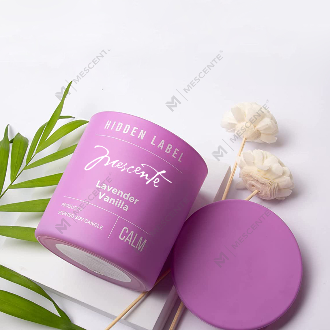 M&Scent оптовая роскошная частная торговая марка в черных банках ароматические свечи из соевого воска с кристаллами