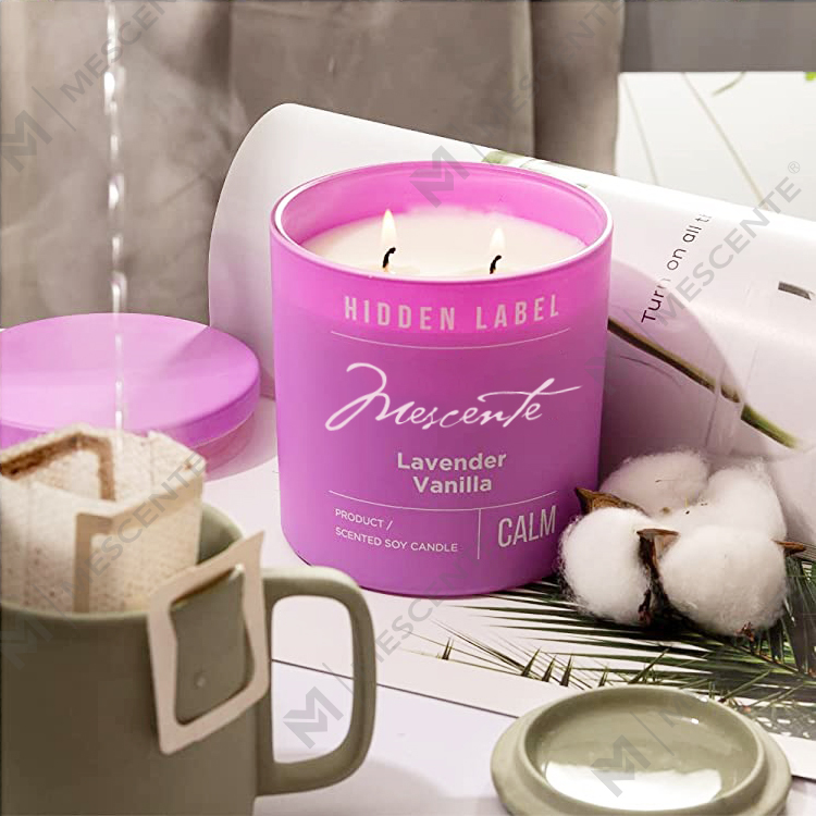 M&Scent оптовая роскошная частная торговая марка в черных банках ароматические свечи из соевого воска с кристаллами