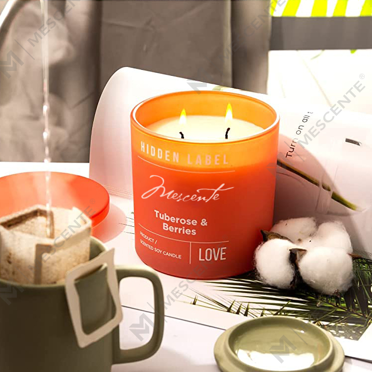M&Scent оптовая роскошная частная торговая марка в черных банках ароматические свечи из соевого воска с кристаллами