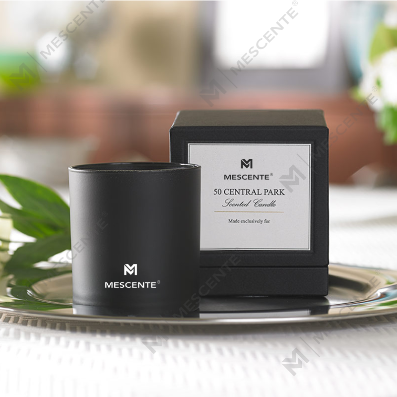 M&S аромат оптовая роскошная частная марка хромированные мужские ароматерапевтические свечи 22 унции с кристаллами внутри