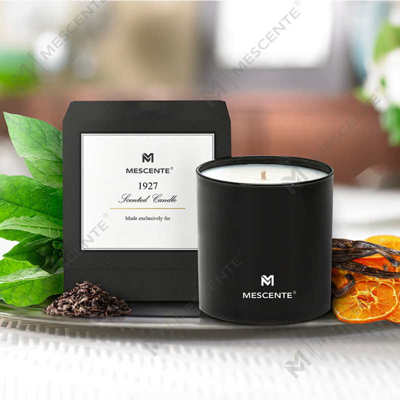 M&S аромат оптовая роскошная частная марка хромированные мужские ароматерапевтические свечи 22 унции с кристаллами внутри