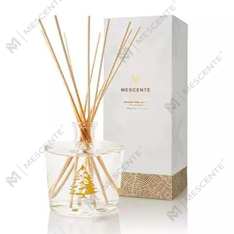 M & Scent оптовая продажа, роскошная стеклянная бутылка, волокно, круглый деревянный винт, ароматический диффузор, подарочные наборы