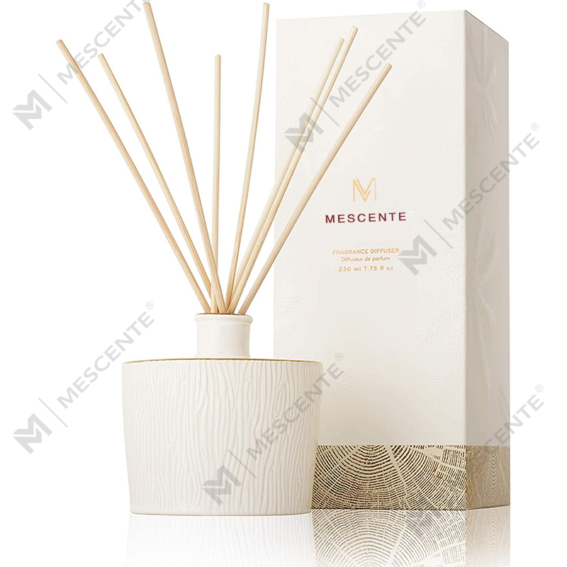 M & Scent оптовая продажа, роскошная стеклянная бутылка, волокно, круглый деревянный винт, ароматический диффузор, подарочные наборы