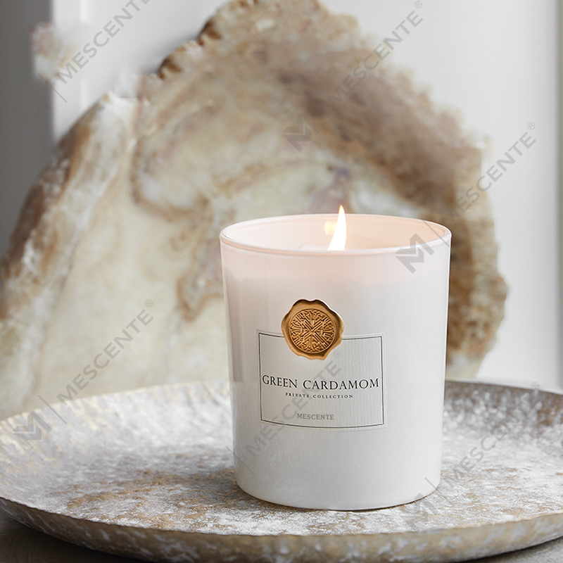 M&Scent роскошные декоративные стеклянные банки под частной торговой маркой, ароматическая свеча из соевого воска