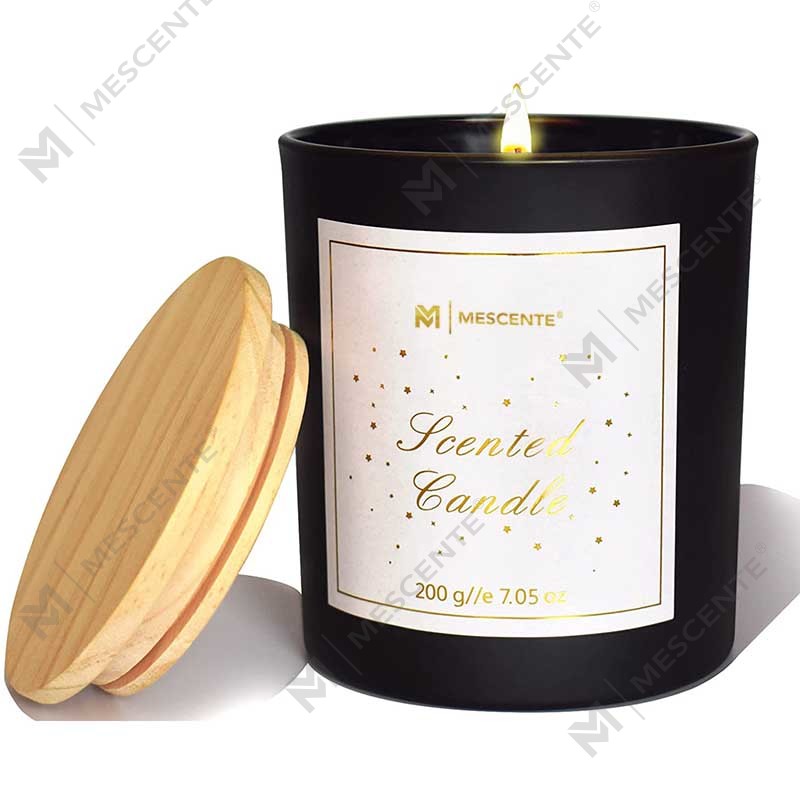 M&Scent Custom Logo Мини-круглая бутылка из хрустального стекла Крепкий кофе соевый воск Ароматические свечи в коробке оптом