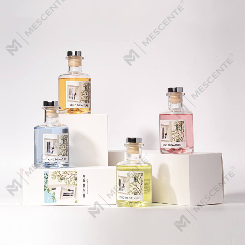 M&Scent Роскошный декоративный диффузор с эфирным маслом в большой бутылке и подарочным набором из сушеных цветов