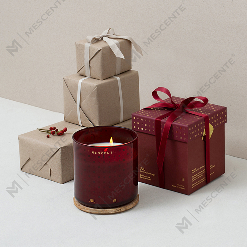 M&Scent Роскошные изготовленные на заказ рождественские декоративные ароматические свечи из соевого воска ручной работы в подарочной упаковке