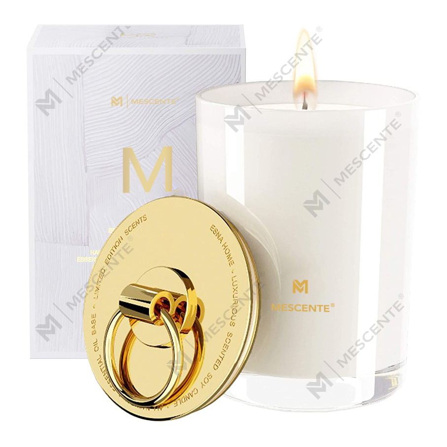 M&Scent Роскошные свадебные ароматические свечи с логотипом из белого соевого воска, изготовленные на заказ свечи для лагеря