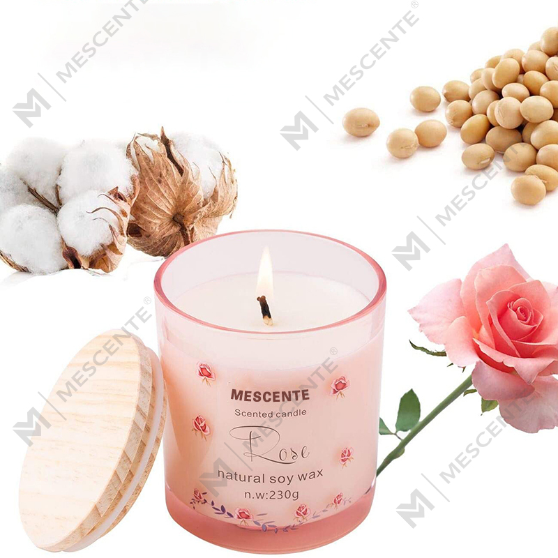 M&Scent Роскошный стеклянный держатель ручной работы Духовная керамика Столб Ароматическая свеча с ванилью и кристаллами