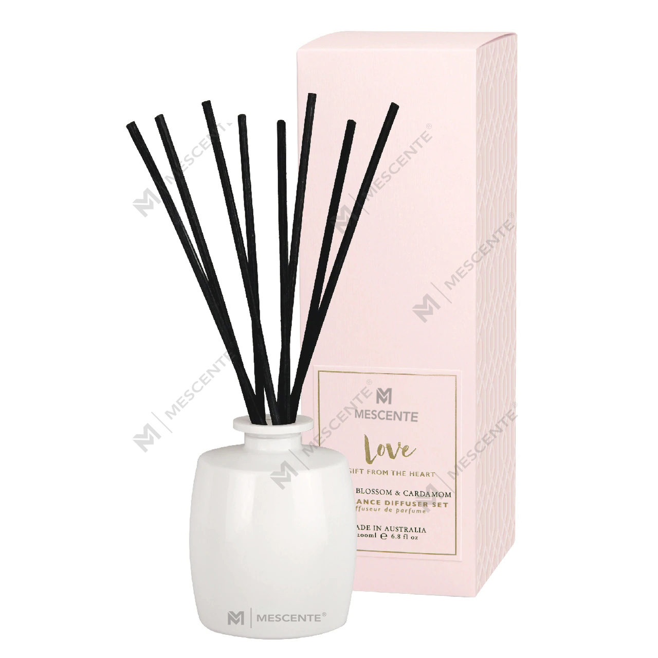 M&Scent Большая стеклянная бутылка Home Essentials Арома-диффузор Подарочный набор с палочками из ротанга
