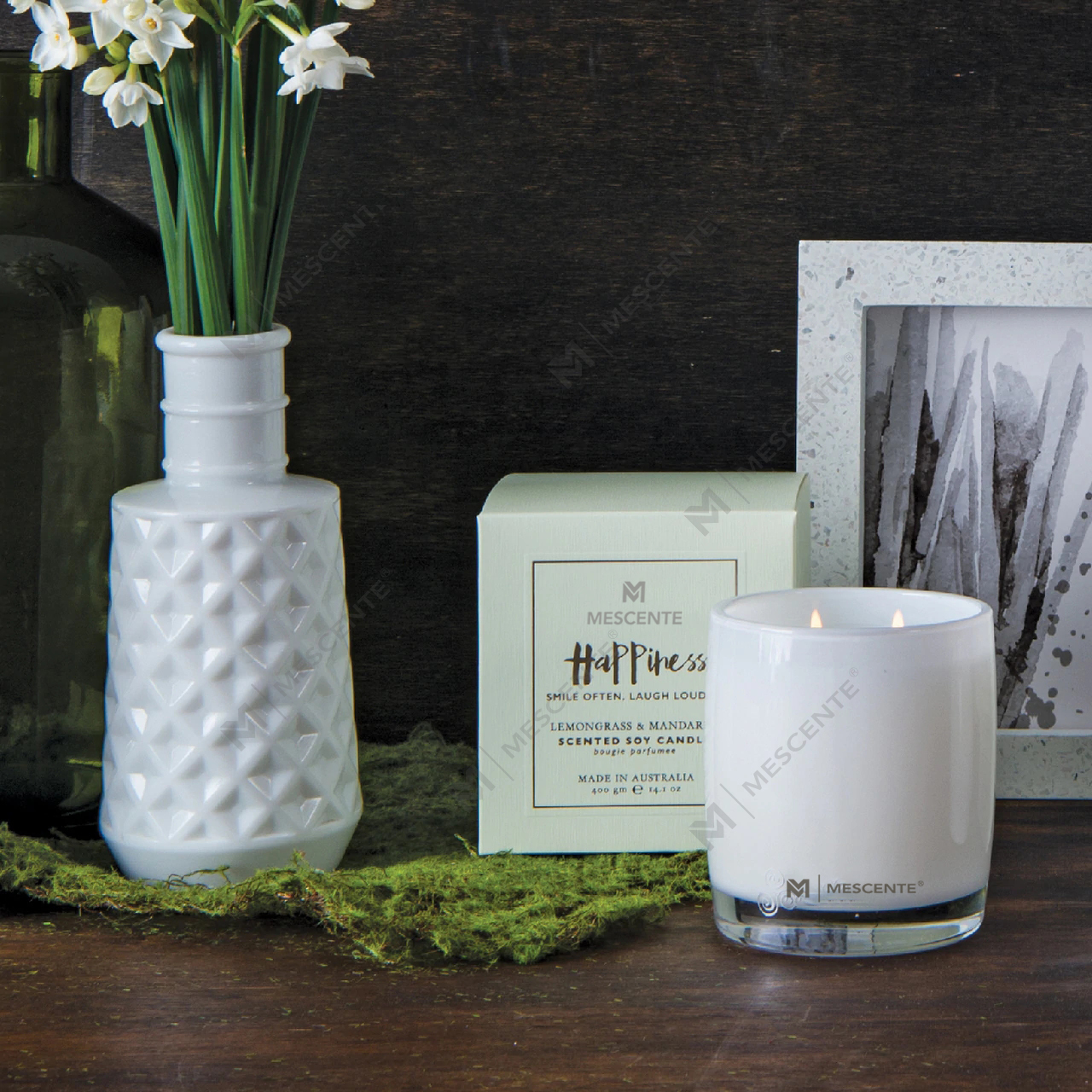 M&Scent Большая стеклянная бутылка Home Essentials Арома-диффузор Подарочный набор с палочками из ротанга