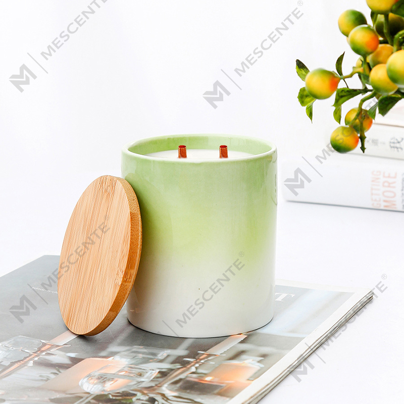 M&Scent Private Label Домашнее украшение Изготовленные на заказ ароматические свечи в керамических банках для свечей