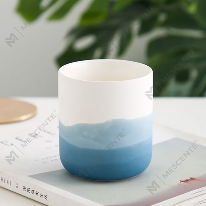 Декоративная керамическая сине-белая ваза M&Scent, конический подсвечник, фонари и банки для свечей