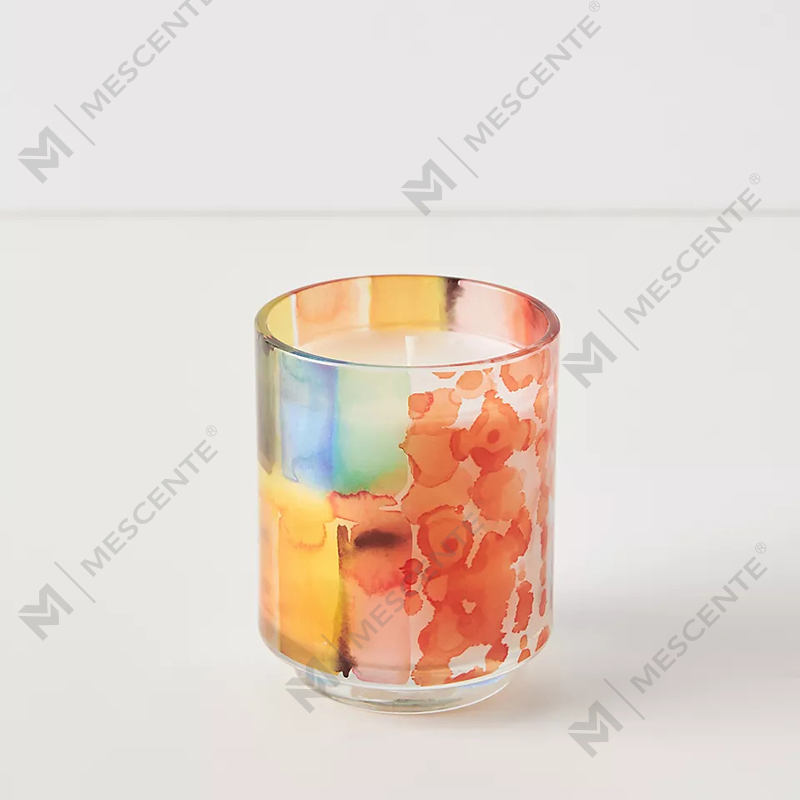 M & Scent Роскошные украшения на заказ, частная марка, 3 фитиля Sunday Painter, стеклянные хрустальные ароматические свечи из соевого воска