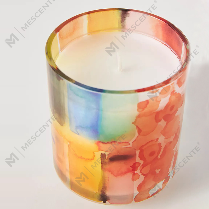 M & Scent Роскошные украшения на заказ, частная марка, 3 фитиля Sunday Painter, стеклянные хрустальные ароматические свечи из соевого воска