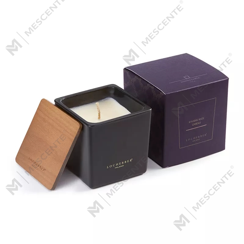 M&scent 2025 Большая экологически чистая стеклянная ароматическая свеча с крышкой из брикколе