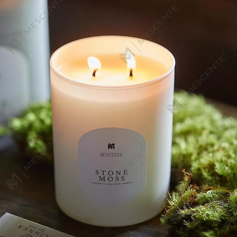 M & Scent индивидуальный логотип для медитации, нетоксичные камни, травы, налитые вручную натуральные ароматические соевые восковые хрустальные свечи