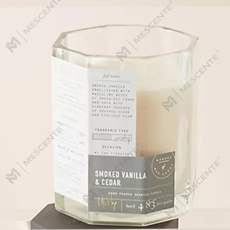 M&Scent изготовленная на заказ роскошная деревянная крышка, хлопковый фитиль, стеклянный сосуд, смесь соевого воска, осенняя стеклянная свеча ручной работы