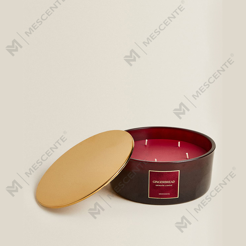 M&Scent Custom Luxury 3 фитиля Свечи Персонализированная частная торговая марка Черная матовая стеклянная ароматическая свеча