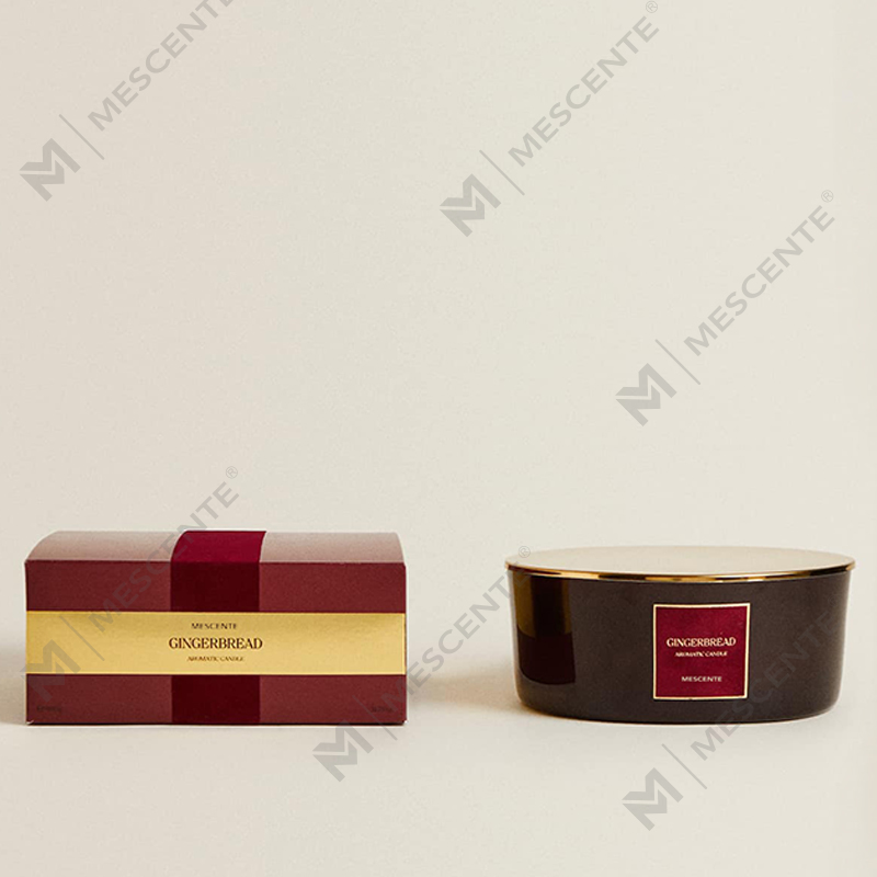 M&Scent Custom Luxury 3 фитиля Свечи Персонализированная частная торговая марка Черная матовая стеклянная ароматическая свеча