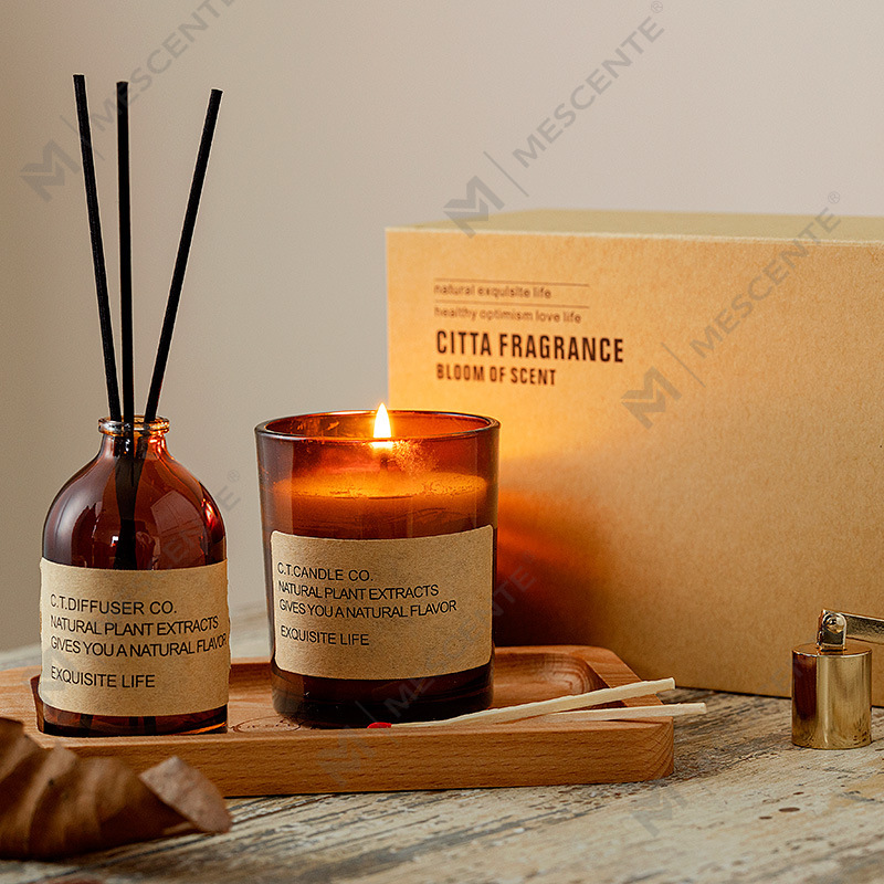M&Scent роскошный декор для дома, набор тростниковых диффузоров и ароматических свечей в коробочной упаковке